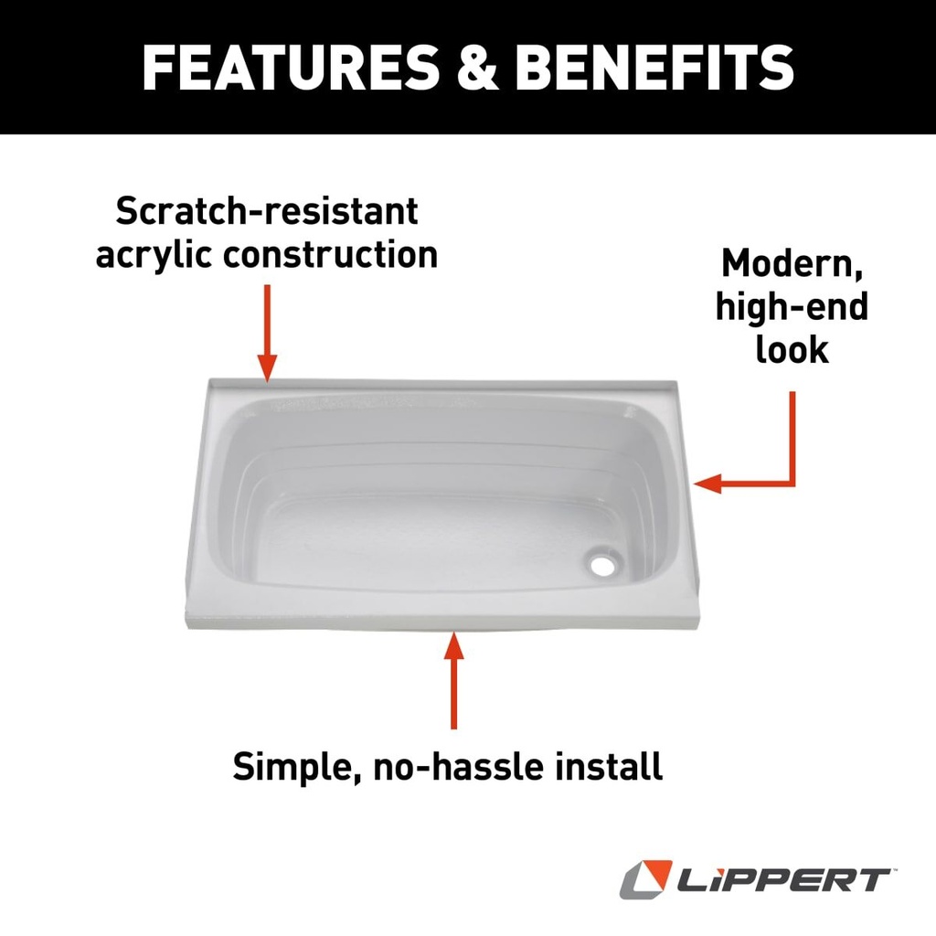 24" x 40" Bathtub - White