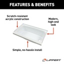 24" x 46" Bathtub - White