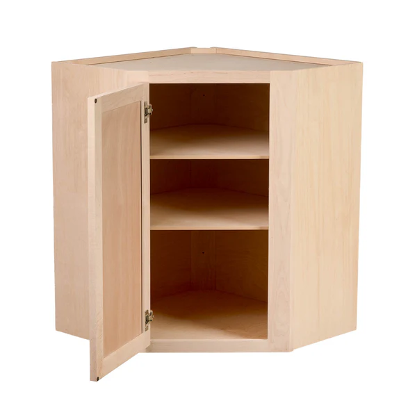 RV Corner Wall Cabinet | Unfinished Maple