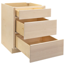 RV 3 Drawer Pots And Pans Base Cabinet | Unfinished Maple