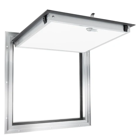 RV Compartment Door | Square White Centered | 24" X 24"