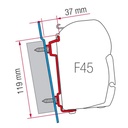 Fiamma F45S Awning - Wall Mount or Rack Mount - Royal Grey