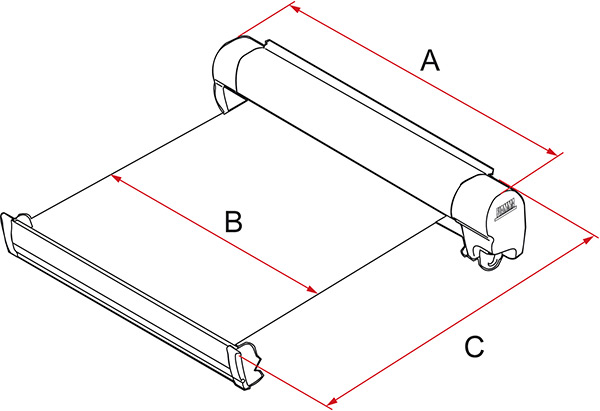 Fiamma F45S Awning - Wall Mount or Rack Mount - Royal Grey