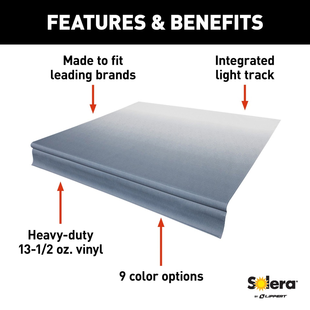 Universal Vinyl Fabric for 13' Patio Awning