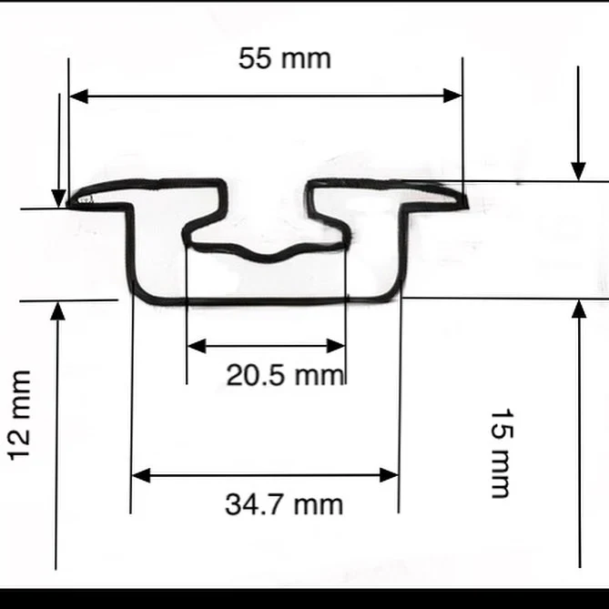 Flanged L Track "BEEFY" - Anodized black