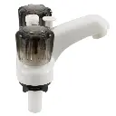 RV Shower Faucet & Bathtub Diverter | White | Smoke Handles