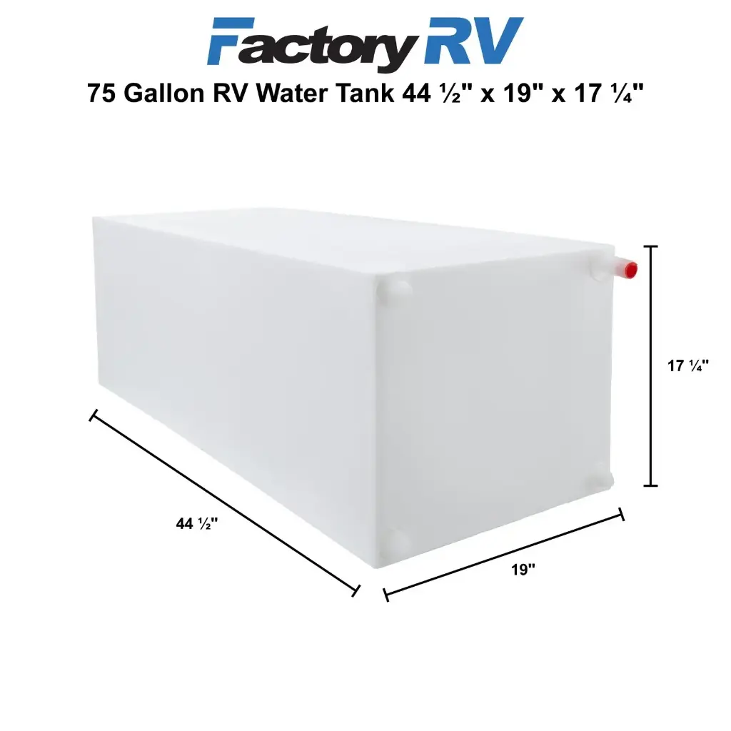 RV Fresh Water Tank 65 Gallon | 44 ½" x 19" x 17 ¼"