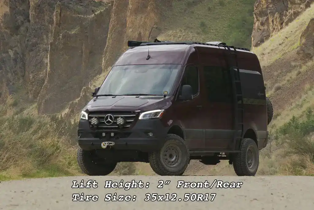 Van Compass STRIKER AWD 2" LIFT KIT (COMPLETE) - Sprinter AWD (2023+) 2500 SINGLE REAR WHEEL 2.webp