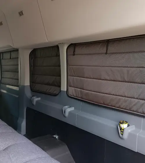 Set of 6 Insulated Side Window Covers – Ford Transit Passenger Van (130WB, 148WB, 148WB Extended)