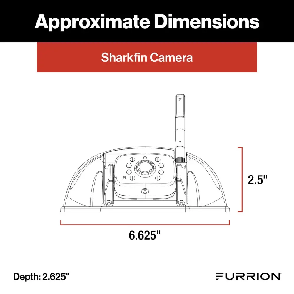 Furrion Vision S®+ RV Backup Camera System - 5" Monitor, Rear Sharkfin Camera #FOS5HTASF 