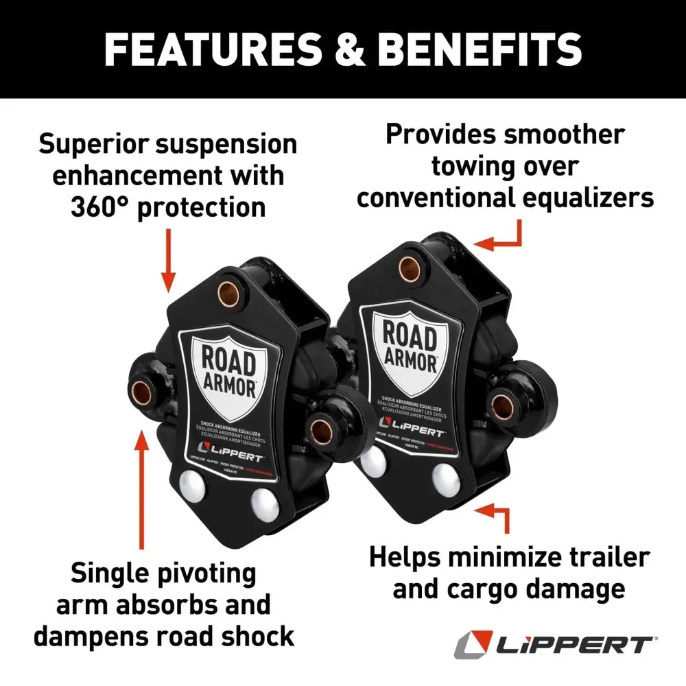 Road Armor™ Shock-Absorbing Trailer Equalizer Tandem Axle Kit for 3,500-8,000-lb. Axles (One Pair)