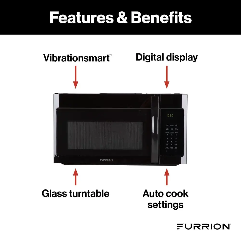 Furrion Over-The-Range Convection RV Microwave Oven - 1.5 cu. ft., Black