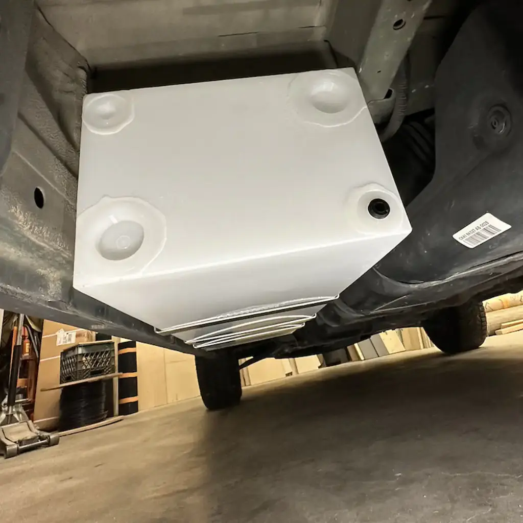 NW Conversions 20 Gallon Driver Side Transit Undercarriage Water Tank (TR-UC-20) 3.webp