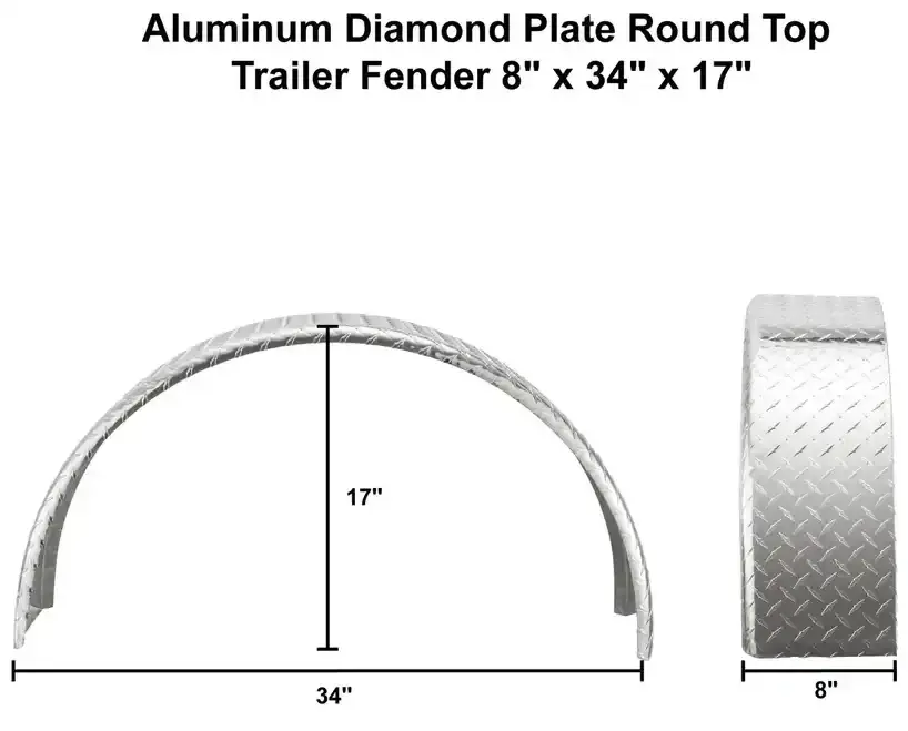Trailer Fender 8x34x17 Aluminum Diamond Plate Round 005.webp