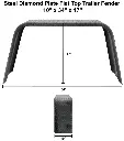 Trailer Fender 10x34x17 Steel Diamond Plate Flat Top 001.webp