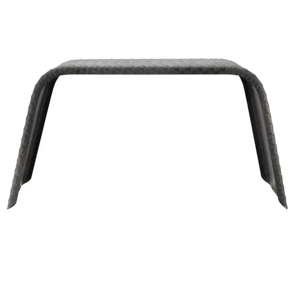 Trailer Fender 10x34x17 Steel Diamond Plate Flat Top 005.webp