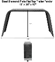 Trailer Fender 10x36x18 Steel Diamond Plate Flat Top 005.webp