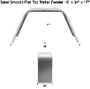 Trailer Fender 10x34x17 Steel Smooth Flat Top 004.webp