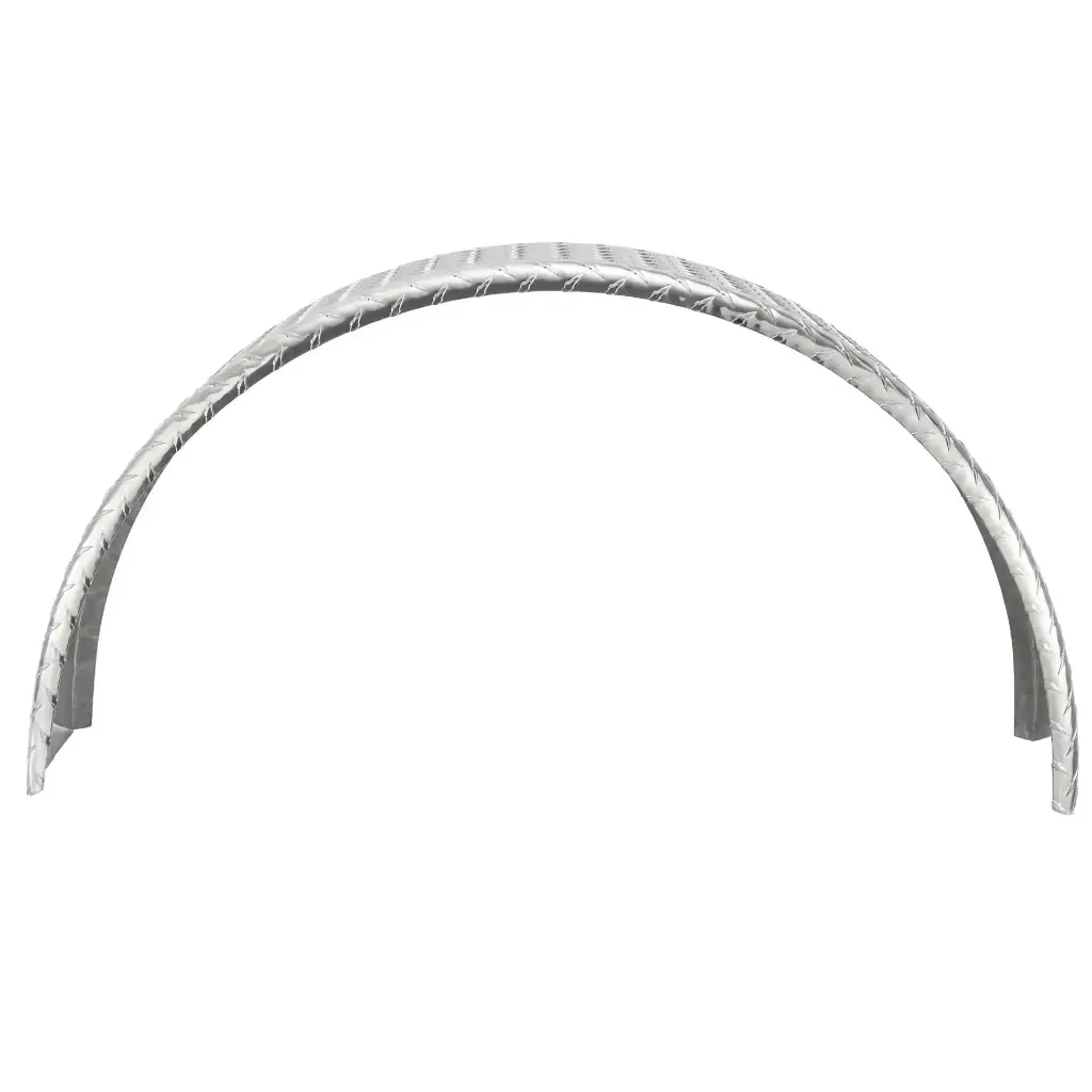 Trailer Fender 10x34x17 Aluminum Diamond Round Top 02.webp
