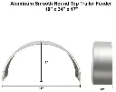Trailer Fender 10x34x17 Aluminum Smooth Round Top 004.webp