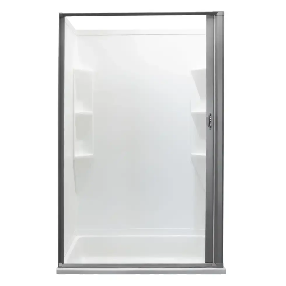 RV Retractable Rolling Shower Door black or platinum of various size 018.webp