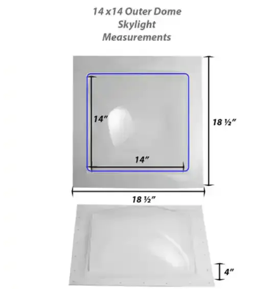 RV 14 x 14 Skylight Outer Dome Clear SKU 165404630 004.webp