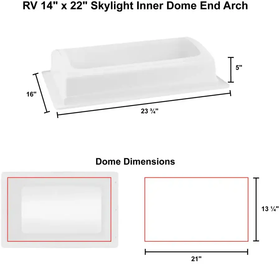 RV 14 x 22 Skylight Inner Dome End Arch SKU 165404641 001.webp