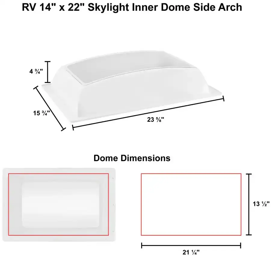 RV 14 x 22 Skylight Inner Dome Side Arch SKU 165404757 001.webp