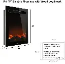 RV 18 Electric Fireplace with Wood Log Insert SKU LFP-18-L 001.webp