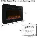 RV 26 Electric Fireplace with Wood Log Insert SKU LFP-26-L 003.webp