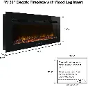 RV 36 Electric Fireplace with Wood Log Insert SKU LFP-36-L 011.webp