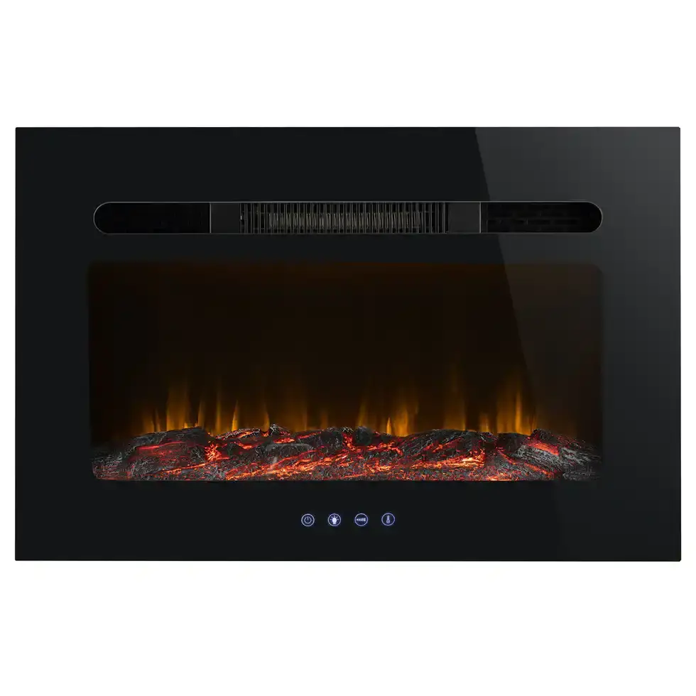 RV 36 Electric Fireplace with Wood Log Insert SKU LFP-36-L 003.webp