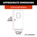 Right Hinge RV Square Entry Door with Screen Door