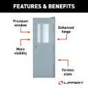 Right Hinge RV Square Entry Door with Screen Door