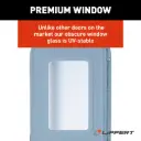 Right Hinge RV Radius Entry Door with Screen Door - Polar White 