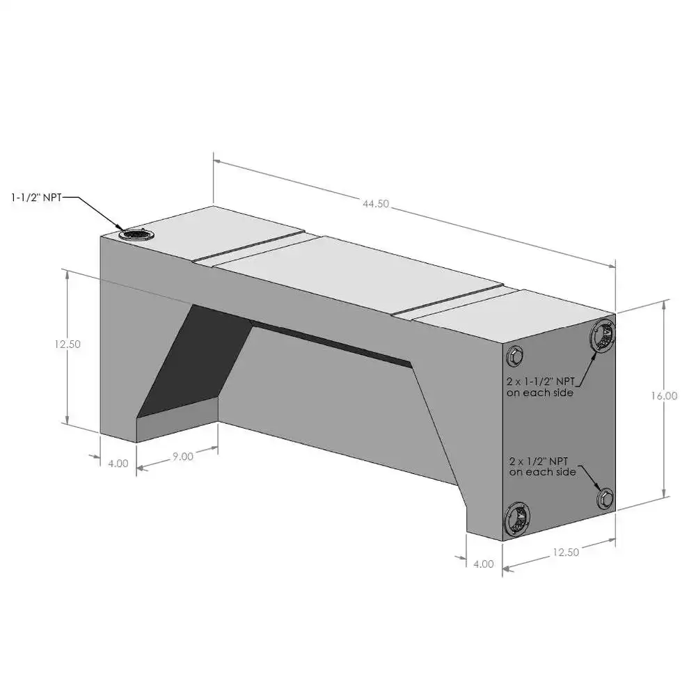 20 GALLON WHEEL WELL WATER TANK (BOTH SIDES) (10-3002)