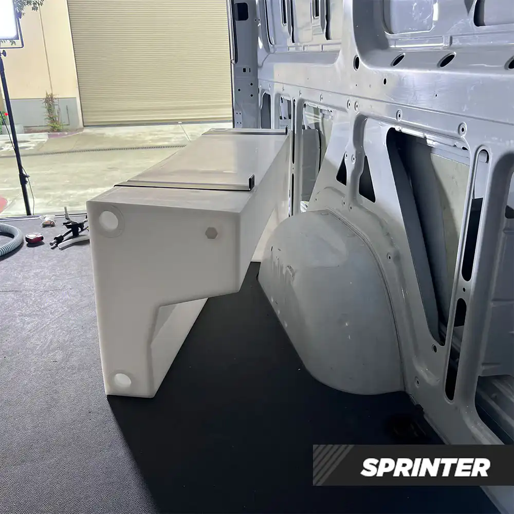 35 GALLON WHEEL WELL WATER TANK (DRIVERS SIDE)