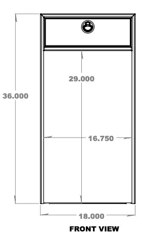 18" Fridge Base - Nova Kool - Aluminium Powder Coat