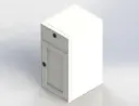 18" Base One Door and One Drawer - Aluminium Powder Coat