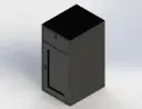 18" Base One Door and One Drawer - Aluminium Powder Coat