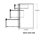 18" Three Drawer Base Cabinet - Aluminium Powder Coat