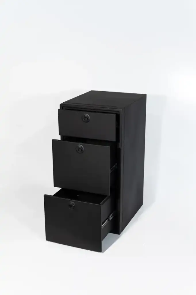 18" Three Drawer Base Cabinet - Aluminium Powder Coat