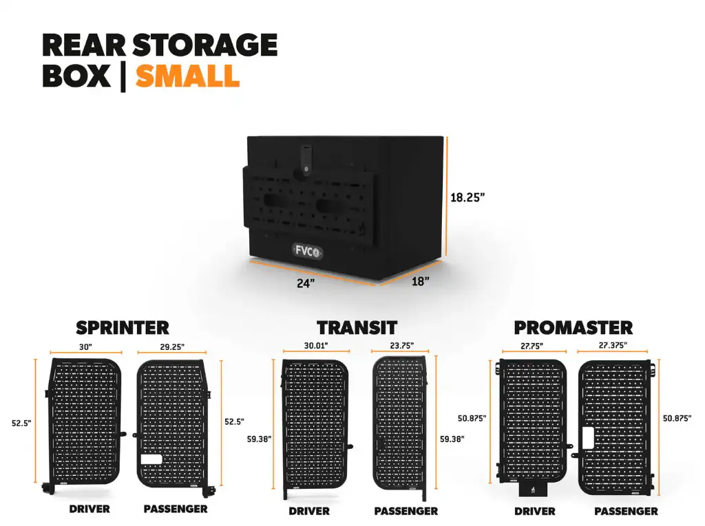 VAN REAR STORAGE BOX - SMALL