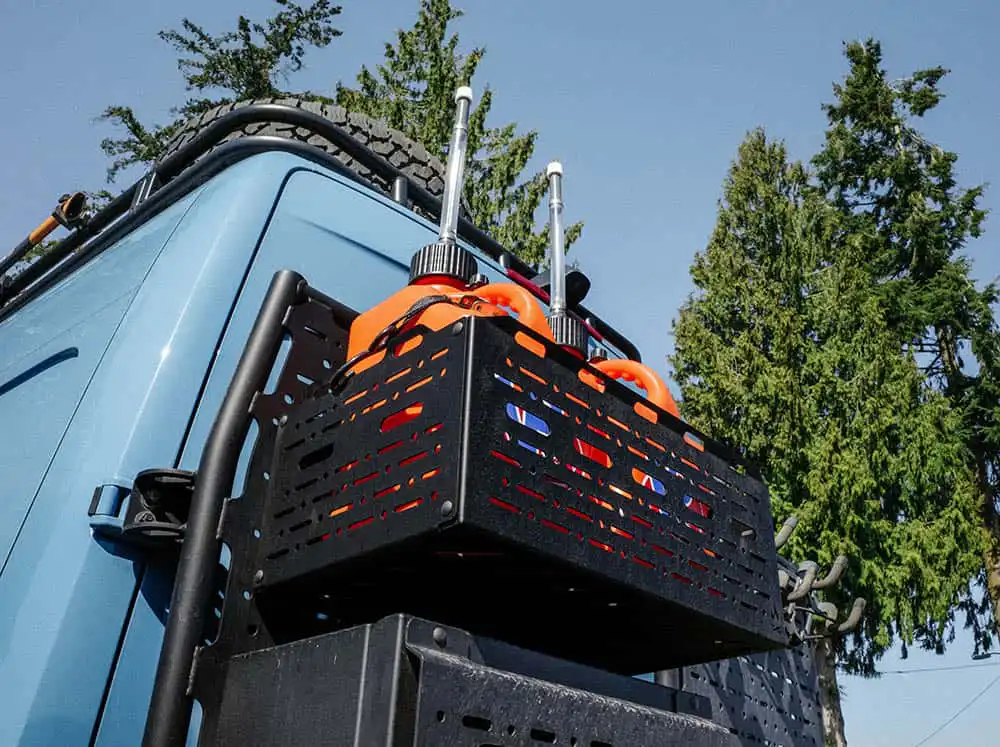 ADVENTURE VAN REAR PLATFORM GEAR CAGE
