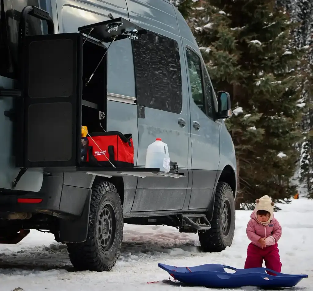 Sprinter Rear Door Aluminum Gear Rack - NO DRILL 