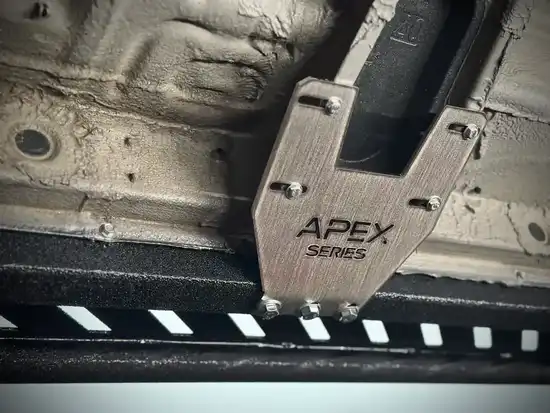 APEX - Rock Sliders / Side Steps - 170 - Drop Down with Shorter Driver Side - Steel