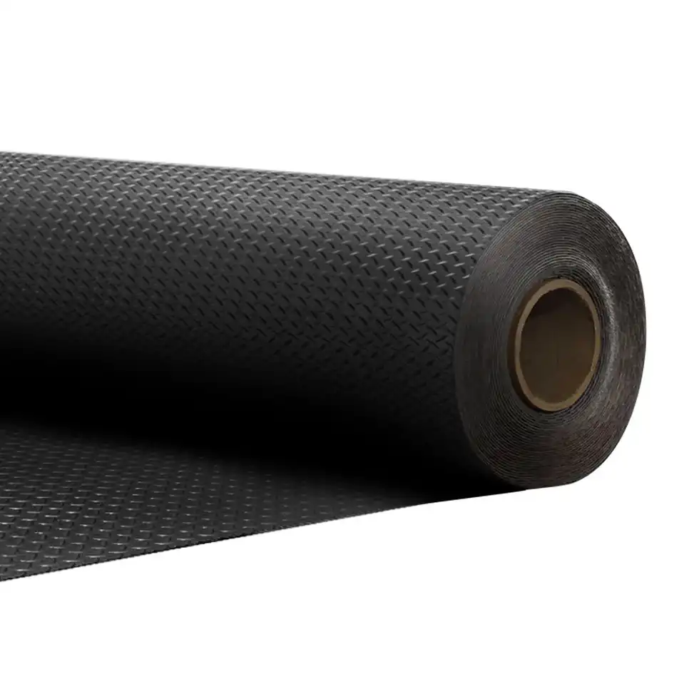RV Flooring 8' 6" Wide | Diamond Pattern | Black 
