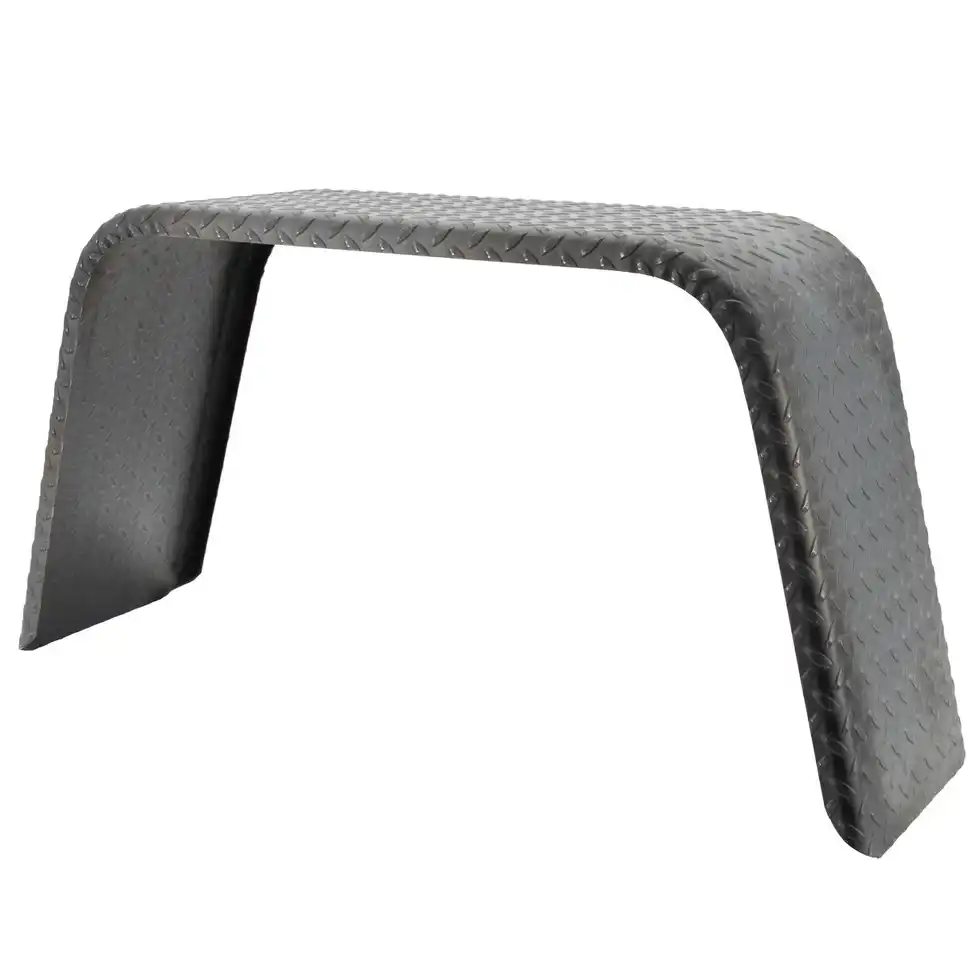Steel Diamond Plate Flat Top Trailer Fender 10" X 36" X 18"