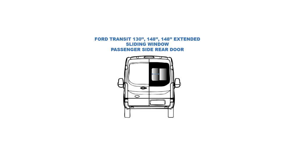 Sliding Window - Passenger Side Rear Cargo Door - FORD TRANSIT - (TR215-SE)