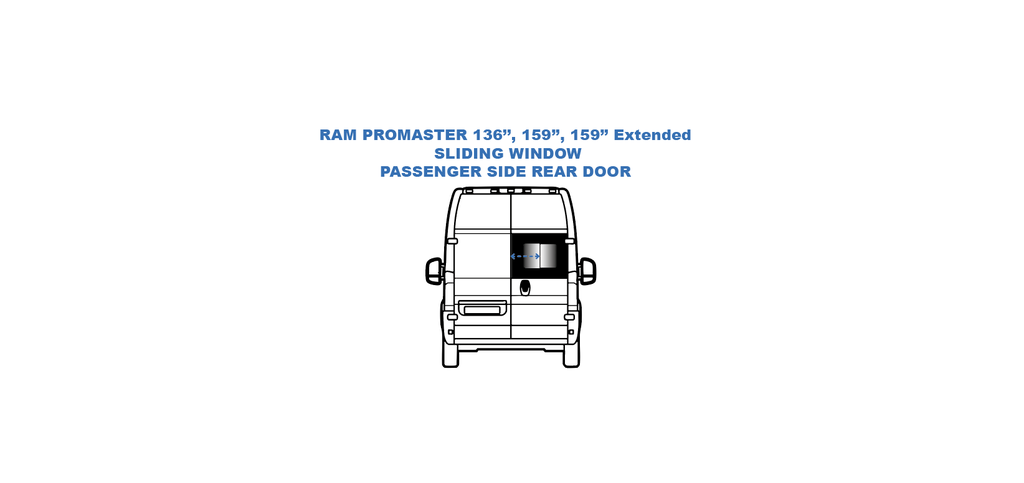 Sliding window - Passenger Side Rear - RAM PROMASTER - (RR314-SE)